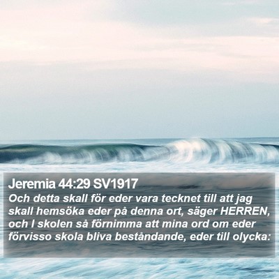 Jeremia 44:29 SV1917 Bible Verse Image