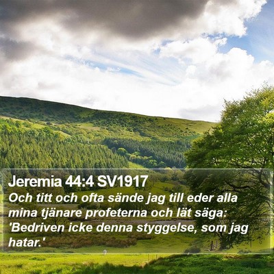 Jeremia 44:4 SV1917 Bible Verse Image