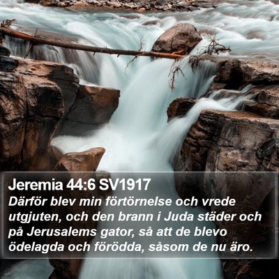 Jeremia 44:6 SV1917 Bible Verse Image