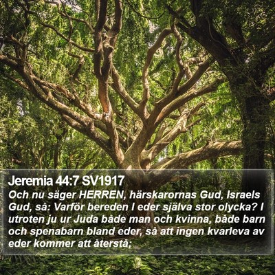 Jeremia 44:7 SV1917 Bible Verse Image