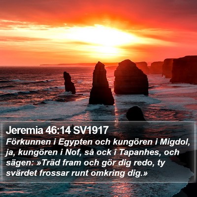 Jeremia 46:14 SV1917 Bible Verse Image