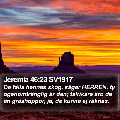 Jeremia 46:23 SV1917 Bible Verse Image