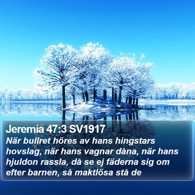 Jeremia 47:3 SV1917 Bible Verse Image