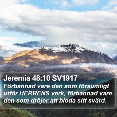 Jeremia 48:10 SV1917 Bible Verse Image