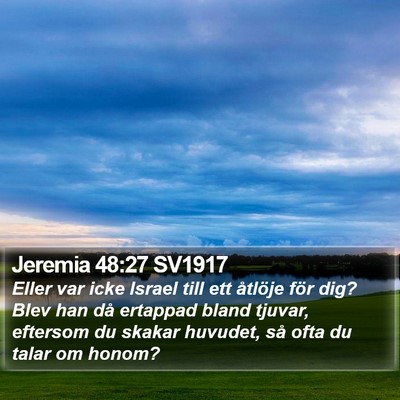 Jeremia 48:27 SV1917 Bible Verse Image