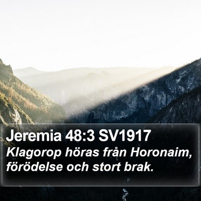 Jeremia 48:3 SV1917 Bible Verse Image