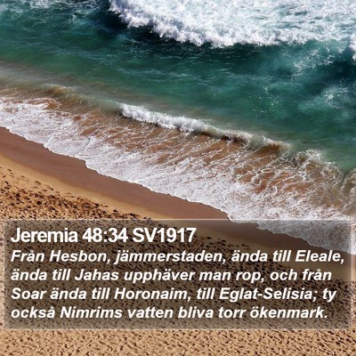 Jeremia 48:34 SV1917 Bible Verse Image
