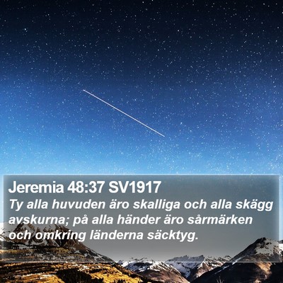 Jeremia 48:37 SV1917 Bible Verse Image