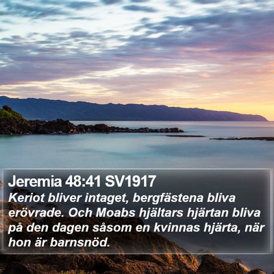 Jeremia 48:41 SV1917 Bible Verse Image