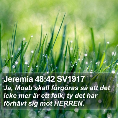 Jeremia 48:42 SV1917 Bible Verse Image