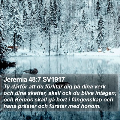 Jeremia 48:7 SV1917 Bible Verse Image