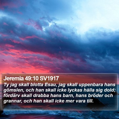 Jeremia 49:10 SV1917 Bible Verse Image