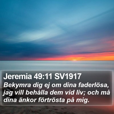 Jeremia 49:11 SV1917 Bible Verse Image
