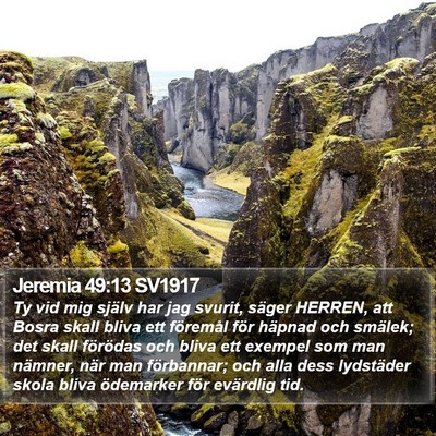 Jeremia 49:13 SV1917 Bible Verse Image