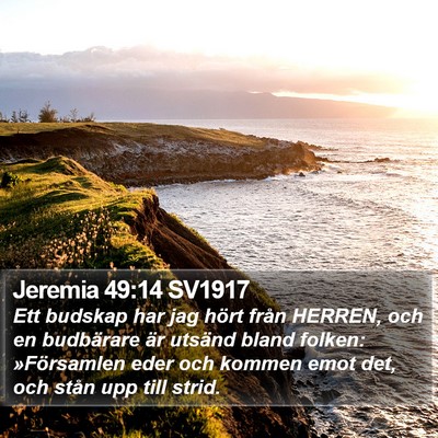 Jeremia 49:14 SV1917 Bible Verse Image
