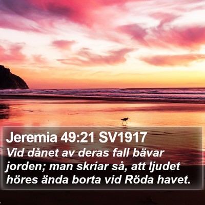 Jeremia 49:21 SV1917 Bible Verse Image