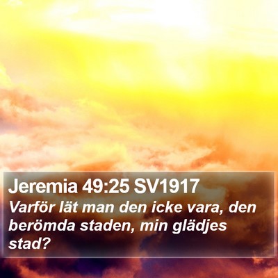 Jeremia 49:25 SV1917 Bible Verse Image