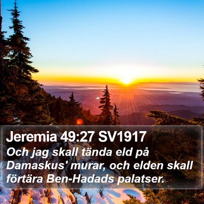 Jeremia 49:27 SV1917 Bible Verse Image