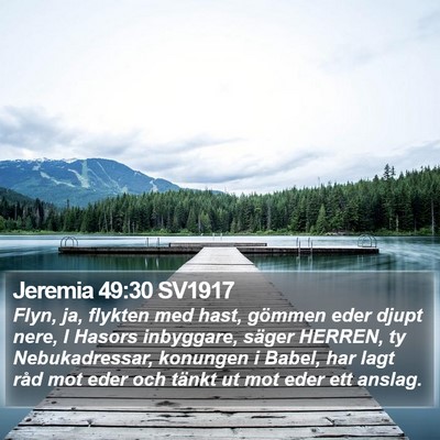 Jeremia 49:30 SV1917 Bible Verse Image