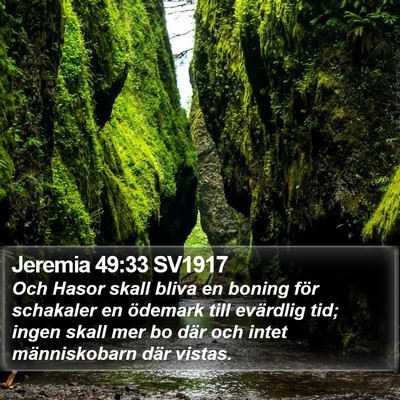 Jeremia 49:33 SV1917 Bible Verse Image