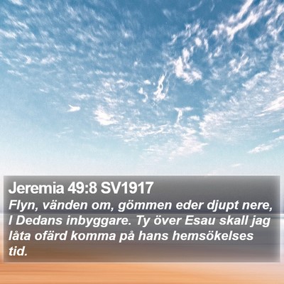 Jeremia 49:8 SV1917 Bible Verse Image