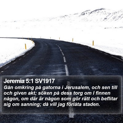 Jeremia 5:1 SV1917 Bible Verse Image