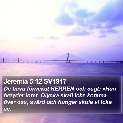 Jeremia 5:12 SV1917 Bible Verse Image