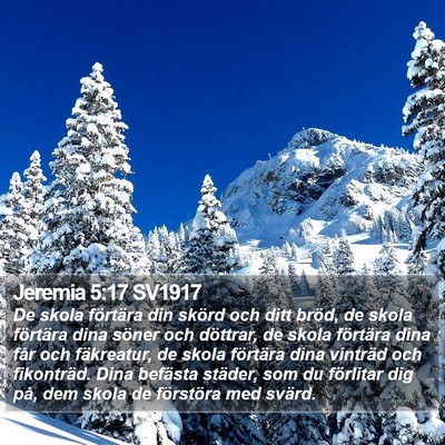 Jeremia 5:17 SV1917 Bible Verse Image