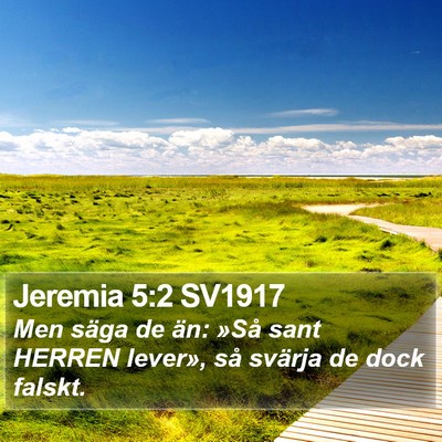 Jeremia 5:2 SV1917 Bible Verse Image