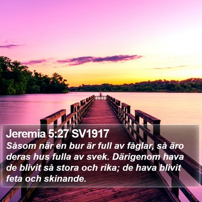 Jeremia 5:27 SV1917 Bible Verse Image