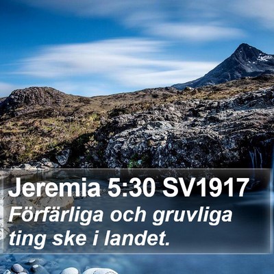 Jeremia 5:30 SV1917 Bible Verse Image