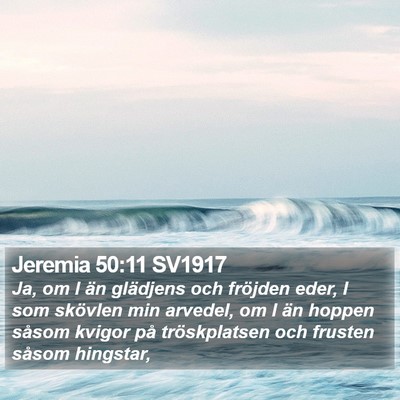Jeremia 50:11 SV1917 Bible Verse Image