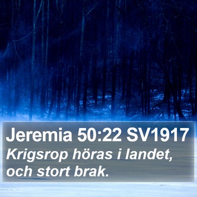 Jeremia 50:22 SV1917 Bible Verse Image