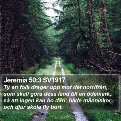 Jeremia 50:3 SV1917 Bible Verse Image