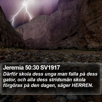 Jeremia 50:30 SV1917 Bible Verse Image