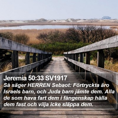 Jeremia 50:33 SV1917 Bible Verse Image