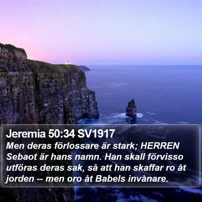 Jeremia 50:34 SV1917 Bible Verse Image