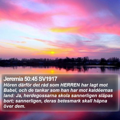 Jeremia 50:45 SV1917 Bible Verse Image