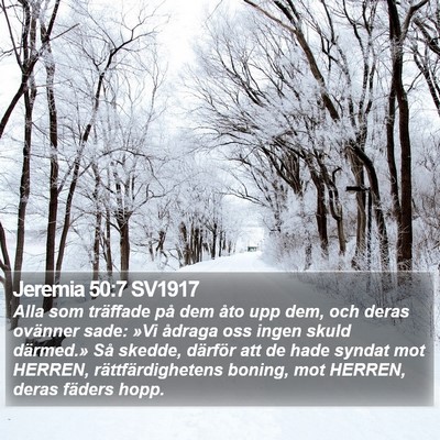 Jeremia 50:7 SV1917 Bible Verse Image
