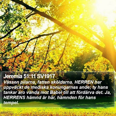 Jeremia 51:11 SV1917 Bible Verse Image