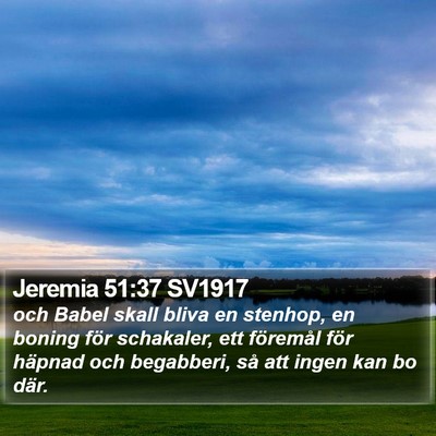 Jeremia 51:37 SV1917 Bible Verse Image