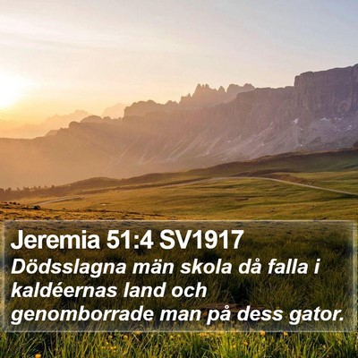 Jeremia 51:4 SV1917 Bible Verse Image