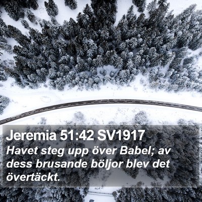Jeremia 51:42 SV1917 Bible Verse Image