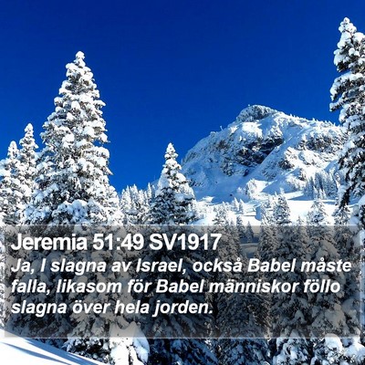 Jeremia 51:49 SV1917 Bible Verse Image