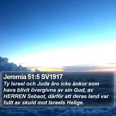 Jeremia 51:5 SV1917 Bible Verse Image