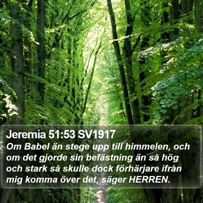 Jeremia 51:53 SV1917 Bible Verse Image