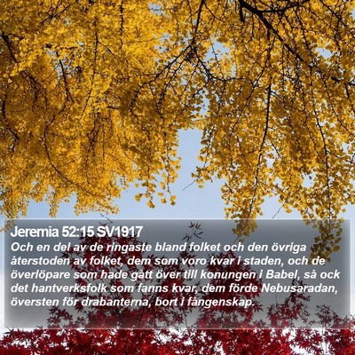 Jeremia 52:15 SV1917 Bible Verse Image