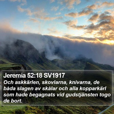 Jeremia 52:18 SV1917 Bible Verse Image
