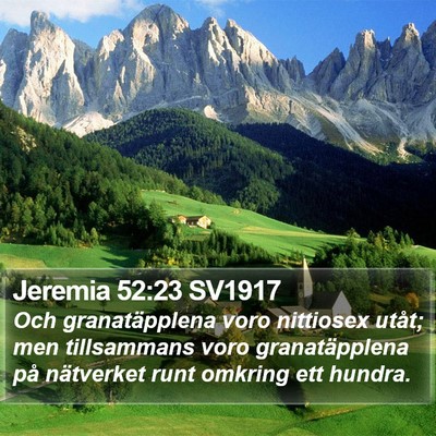 Jeremia 52:23 SV1917 Bible Verse Image