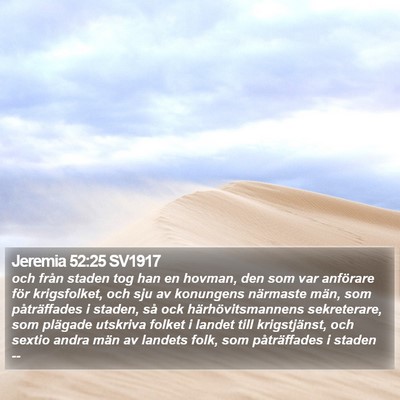 Jeremia 52:25 SV1917 Bible Verse Image